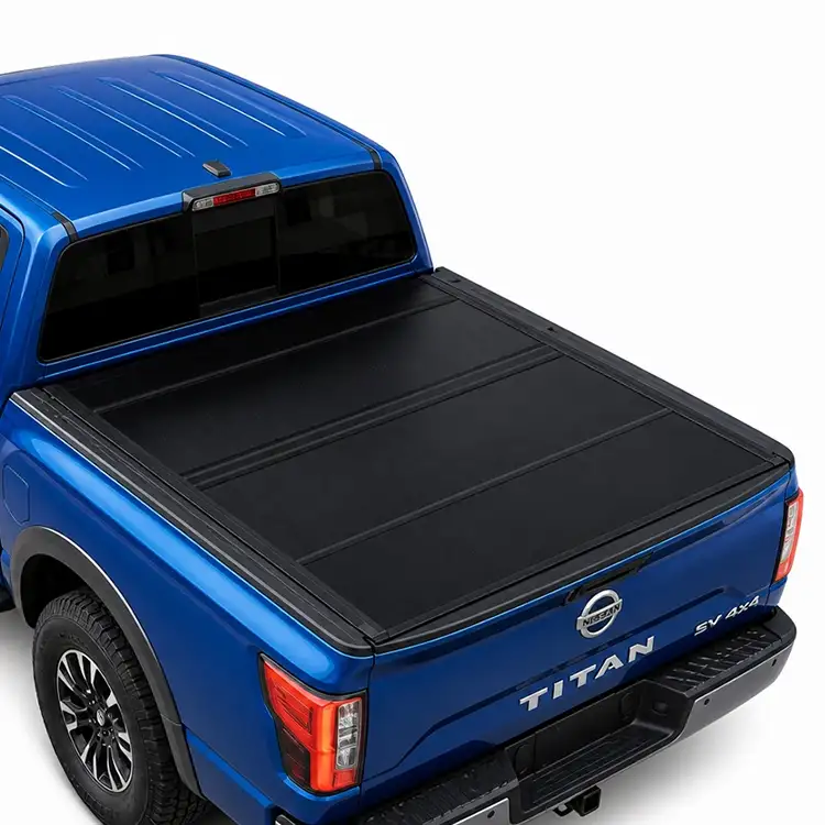 Нископрофилно твърдо четворно сгъваемо покривало Tonneau за Nissan Titan